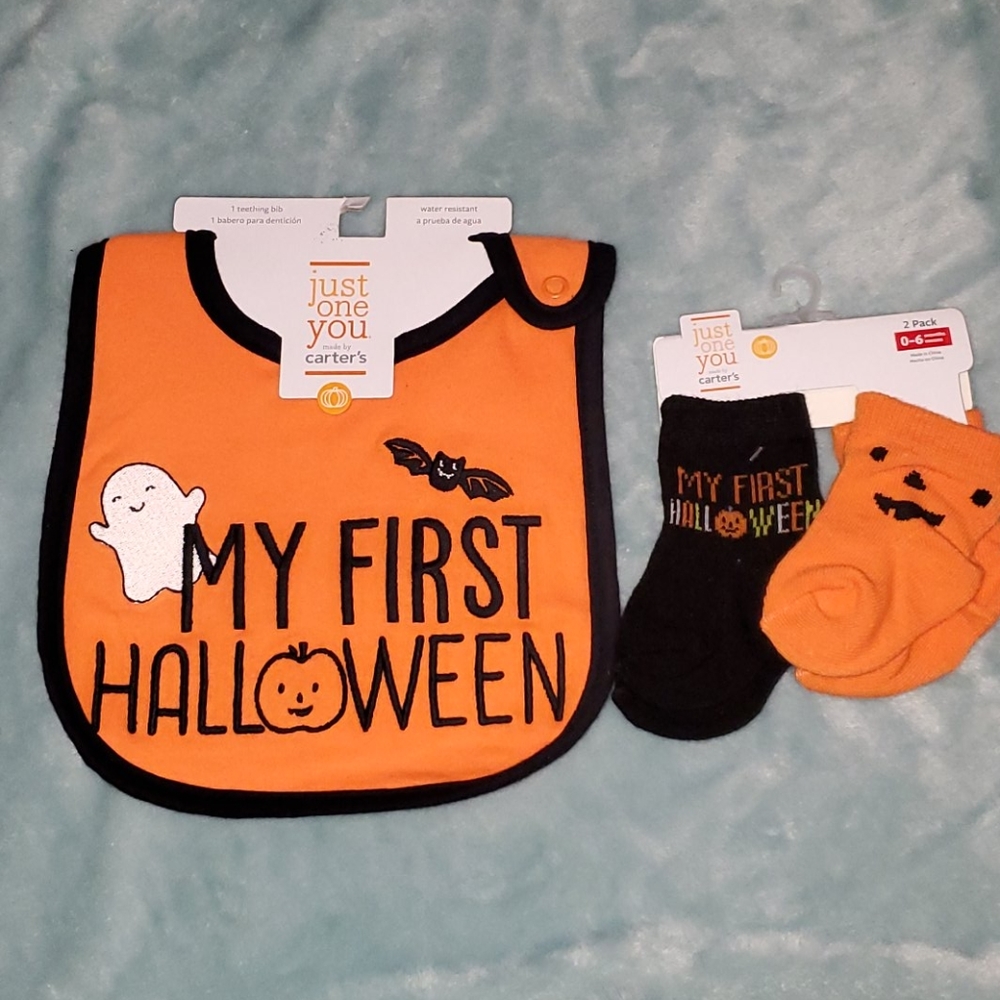 My First Halloween Bibs & socks